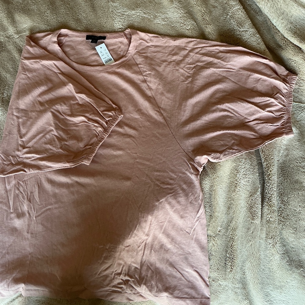 J. Crew Jersey Knit Puff Sleeve peach Size XL, NWT